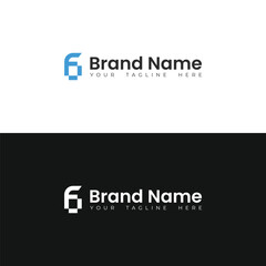 Letter F With 6 Minimalist Modern Logo Design