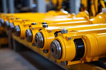 Powerful Hydraulic Cylinders for Heavy Machinery and Construction Equipment - Yellow Technology: Generative AI
