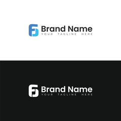 Letter F With 6 Minimalist Modern Logo Design