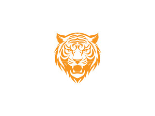 Tiger logo, simple and colorful illustration, transparent background, Premium Photo, Tiger Logo Stock Illustrations, Cool tiger logo vector illustration,