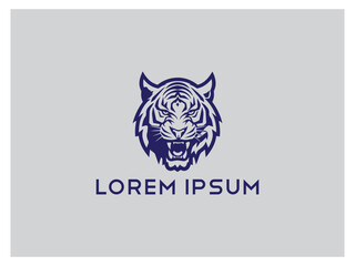 Obraz premium Tiger logo, simple and colorful illustration, transparent background, Premium Photo, Tiger Logo Stock Illustrations, Cool tiger logo vector illustration,