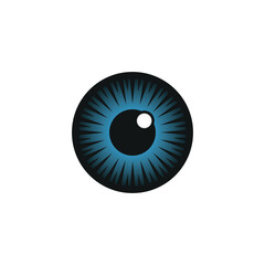 eye of the eye. 
vector illustration. sign or symbol. icon and logo. realistic blue eye. tit. 3d