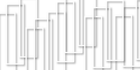 Fototapeta premium abstract 3d background with frame Minimal geometric white light background abstract design with lines pattern texture business background