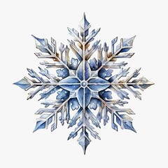 snowflake, watercolor style Generative AI