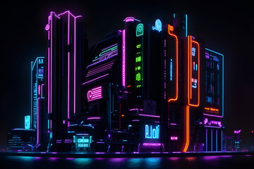 Neon Store By Generative AI technology