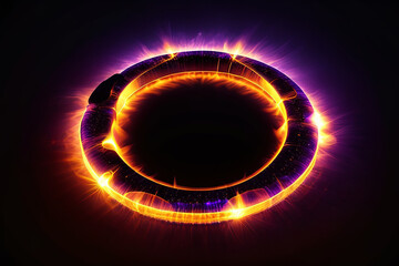 surround flares Circle By Generative AI technology