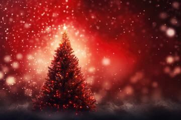 Christmas tree standing against light background. holiday season, warmth and coziness of the home. festive mood and decorations