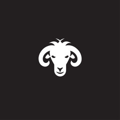 Sheep in cartoon, doodle style. 2d cut vector illustration in logo, icon style. Black and white