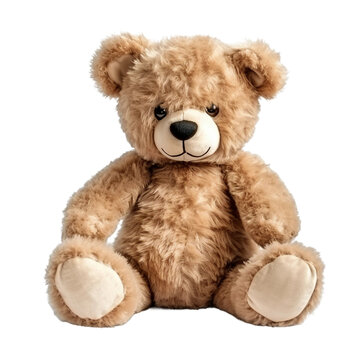 Toy teddy bear. isolated object, transparent background