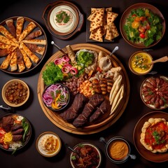 Savoring Arabian Delights: Captivating Images of Exquisite Arabic Cuisine and Artful Appetizer Presentations