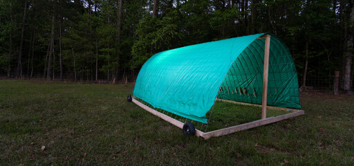 Rolling shelter for rotational grazing of sheep