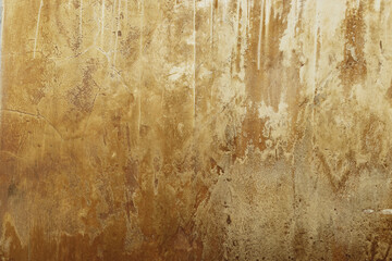 Textured wall in vintage style. White and brown texture. Decorative plaster.