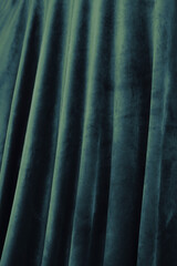 green background of classic velvet curtain