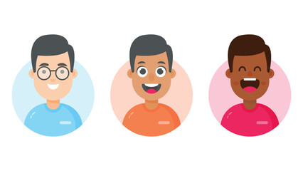 Fototapeta premium User personal profile characters set for social network, student portal employees, team member, avatar