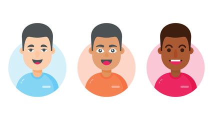 Fototapeta premium Avatar profile picture icon set, vector illustration.