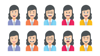 User personal profile characters set for social network, employees, team member, avatar