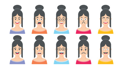 Avatar profile picture icon set, vector illustration.