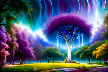 landscape with trees 