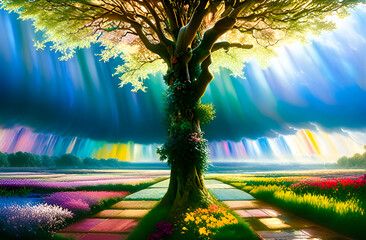 landscape with trees 