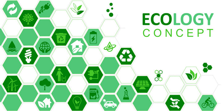 Environment, society and governance ESG, concept with icons related to ecology protection of planet, set of eco icons, environmental friendly, environmental concept social responsibility – vector