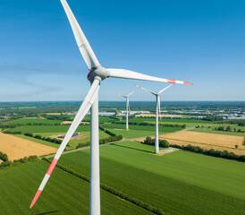 wind turbines from the air