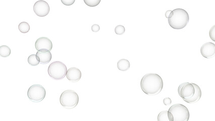 3d render of soap bubbles isolated with transparent. - Powered by Adobe