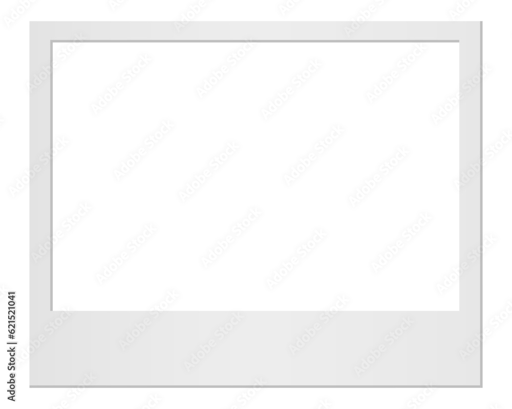 Poster empty white photo frame. realistic photo card frame mockup - vector