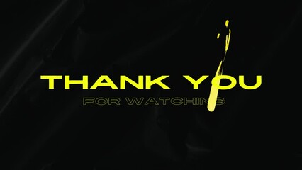 THANK YOU FOR WATCHING TEXT BACKGROUND ANIMATION