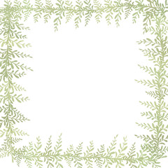 Obraz premium Nature's Embrace, Border Leaves Illustration