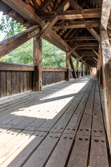 wooden bridge in the woods