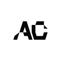 AC monogram logo design letter text name symbol monochrome logotype alphabet character simple logo