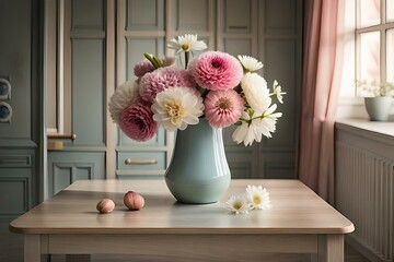 flowers in vase generated by AI tool