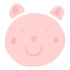 piggy bank pig bear pink cartoon
