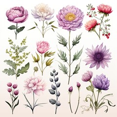 watercolor of flowers