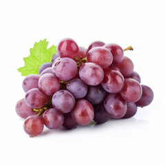 Fototapeta premium ぶどう 白背景 AI生成画像 ジェネレーティブAI