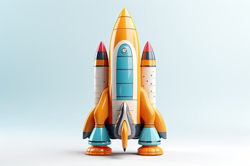 3d rendering rocket illustration