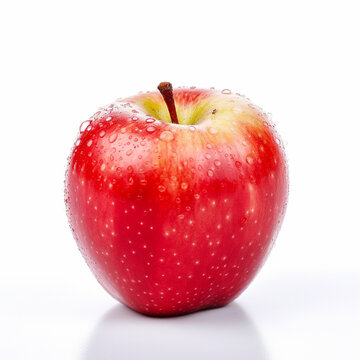 りんご　白背景　AI生成画像　ジェネレーティブAI