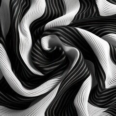 Abstract Black and White Fabric Exploring the Intriguing Blend of Background, Texture, and Pattern