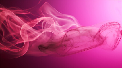 Line of pink smoke as it delicately dances across the frame, AI-Generated