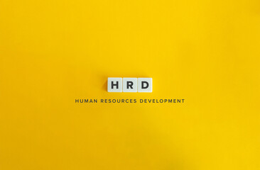 Human Resources Development (HRD) Acronym and Concept Image.