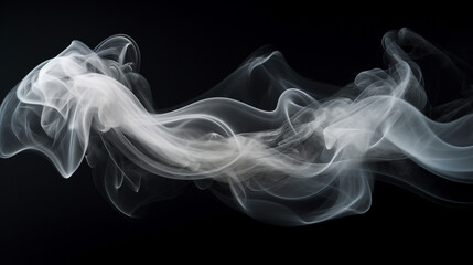 white smoke as it gracefully dances through the air,  AI-Generated
