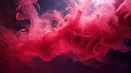 Obraz premium crimson smoke as it gracefully weaves through the atmosphere, AI-Generated