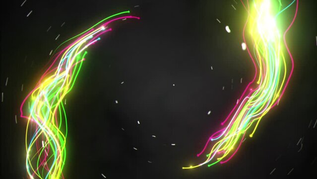 Colorful Spiraling trails 