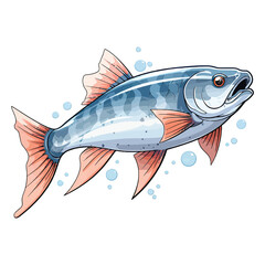 Serene Waters: Artwork Showcasing the Graceful Glass Catfish
