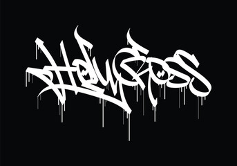 HOLY CROSS word graffiti tag style