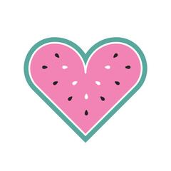 watermelon illustration on isolated white background