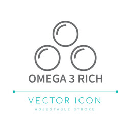 Omega 3 Rich Line Icon