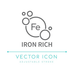 Iron Rich Food Line Icon