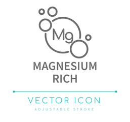Magnesium Rich Food Line Icon