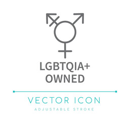 LGBTQIA Owned Line Icon